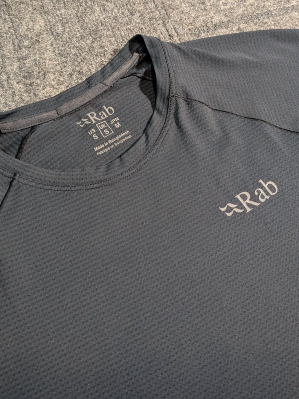RAB Sonic Lightweight Tech T-Shirt Mens Running Hiking Beluga Blue-Grey - Picture 8 of 8
